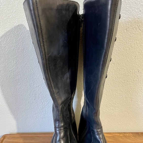 Børn Tall Black Leather Riding Boots Studded Equestrian Size 11 - Picture 5 of 16